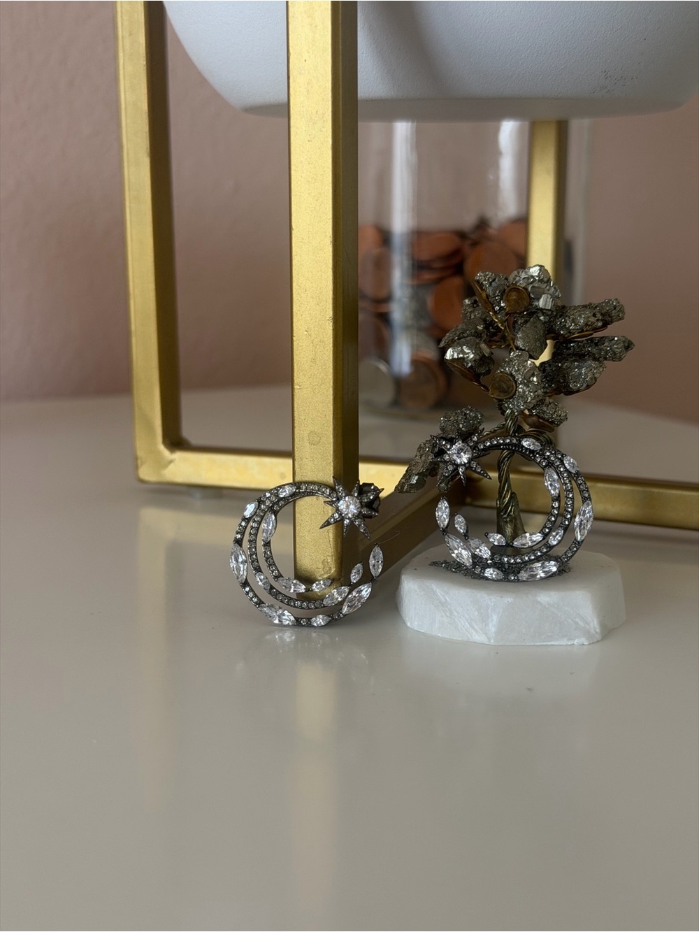 Vintage Pre-Owned Swarovski Crystal Pavé Twisted Ribbon Bow Clip-On Earrings